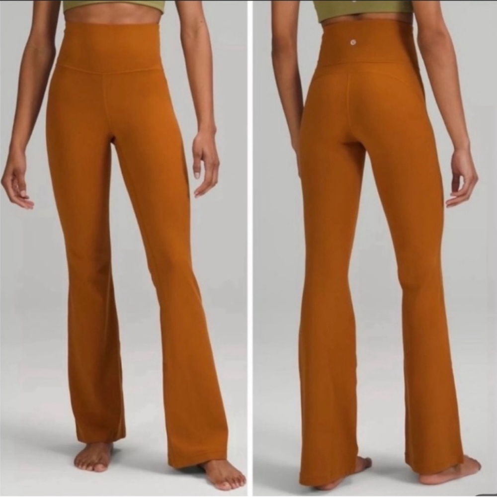 Lululemon Groove Super High Rise SHR Flared Pant Nulu Butternut Brown.🧡